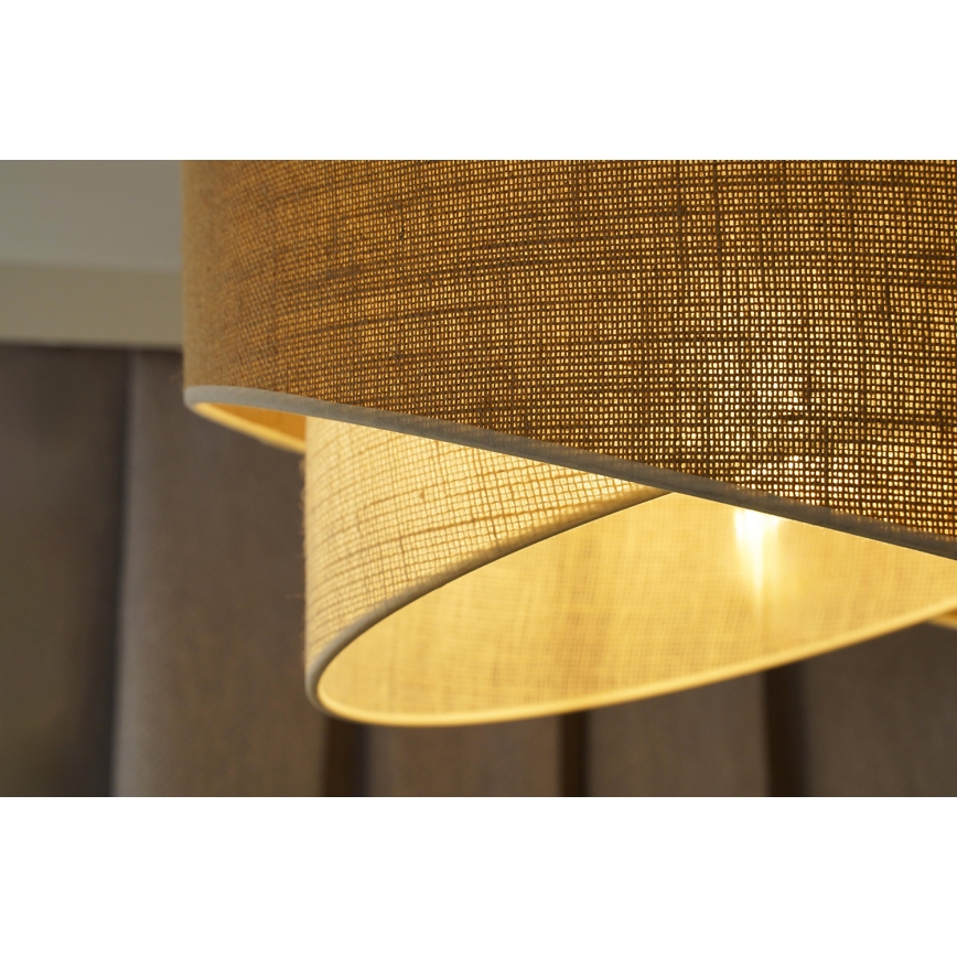 Duolla - Пристельова люстра YUTE CELLO 1xE27/15W/230V діаметр 45 см коричневий/сірий