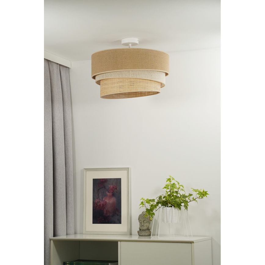 Duolla - Пристельова люстра YUTE TRIO 1xE27/15W/230V діаметр 45 см коричневий/сірий/бежевий