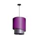 Duolla - Подвесная люстра PARIS 1xE27/15W/230V диаметр 40 см фиолетовый/серебряный