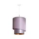 Duolla - Подвесная люстра PARIS 1xE27/15W/230V диаметр 40 см розовый/серебряный/медь