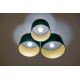 Duolla - Потолочный светильник ROLLER TRIO 3xE27/60W/230V зеленый/золотистый