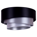 Duolla - Потолочный светильник TRIO 3xE27/15W/230V диаметр 60 см черный/серебряный