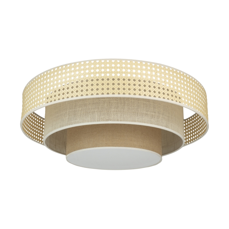 Duolla - Стельовий LED світильник LUNETA LED/26W/230V діаметр 60 см 4000K ротанґ/бежевий/коричневий