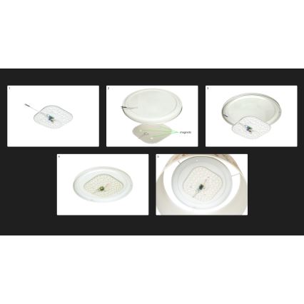 Duolla - Стельовий LED світильник LUNETA LED/26W/230V діаметр 60 см 4000K ротанґ/бежевий/коричневий