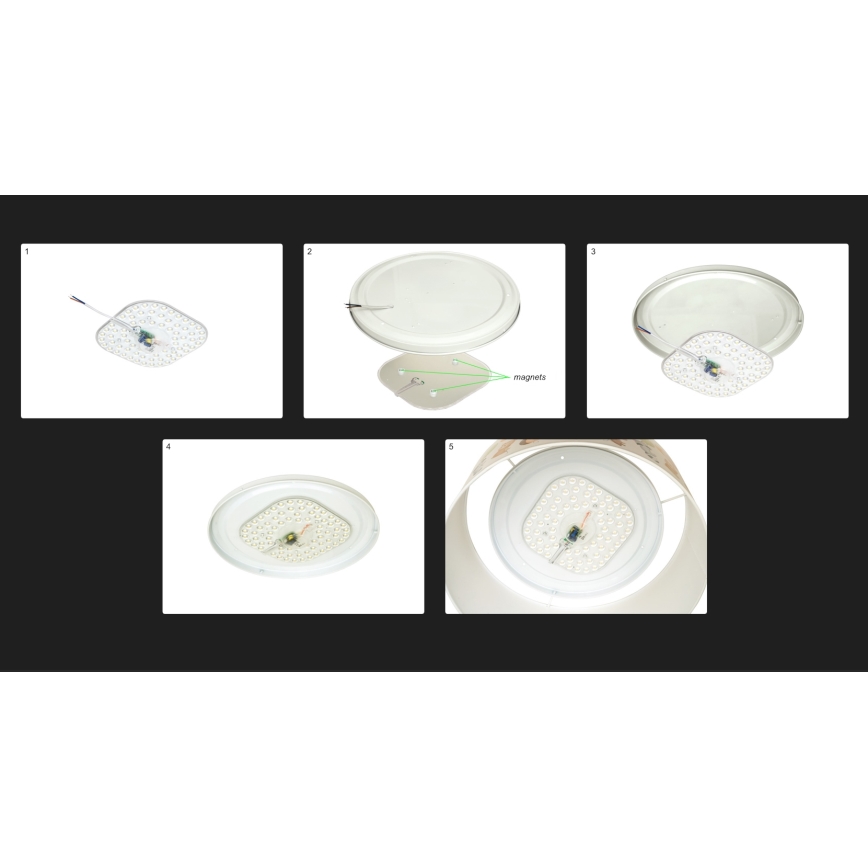 Duolla - Стельовий LED світильник LUNETA LED/26W/230V діаметр 60 см 4000K ротанґ/бежевий/коричневий