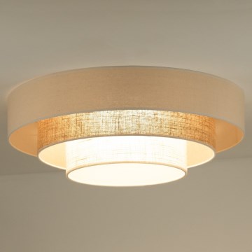 Duolla - Стельовий LED світильник LUNETA LED/26W/230V діаметр 60 см 4000K ротанґ/бежевий/коричневий