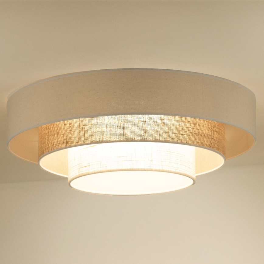 Duolla - Стельовий LED світильник LUNETA LED/26W/230V діаметр 60 см 4000K кремовий/коричневий