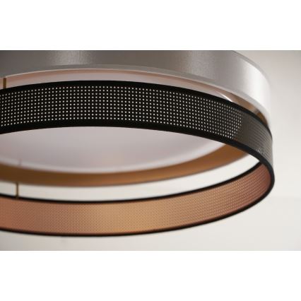 Duolla - Стельовий LED світильник ROLLER DUO SHINY LED/24W/230V діаметр 45 см срібний/чорний