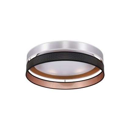 Duolla - Стельовий LED світильник ROLLER DUO SHINY LED/24W/230V діаметр 45 см срібний/чорний