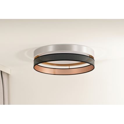 Duolla - Стельовий LED світильник ROLLER DUO SHINY LED/24W/230V діаметр 45 см срібний/чорний