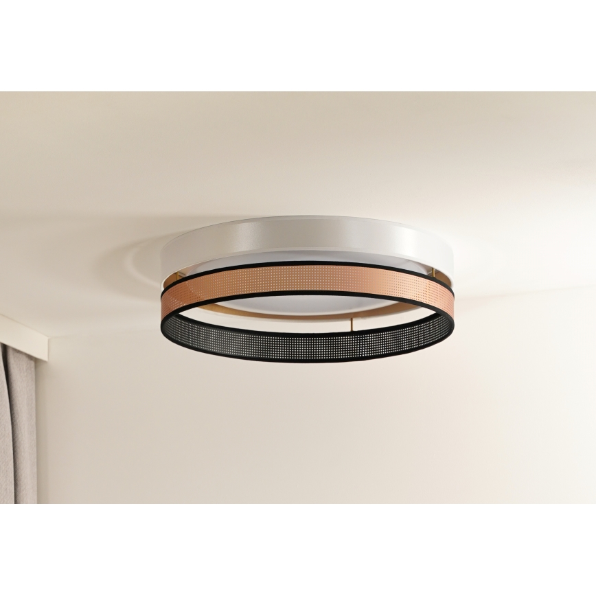 Duolla - Стельовий LED світильник ROLLER DUO SHINY LED/24W/230V діаметр 45 см білий/мідний