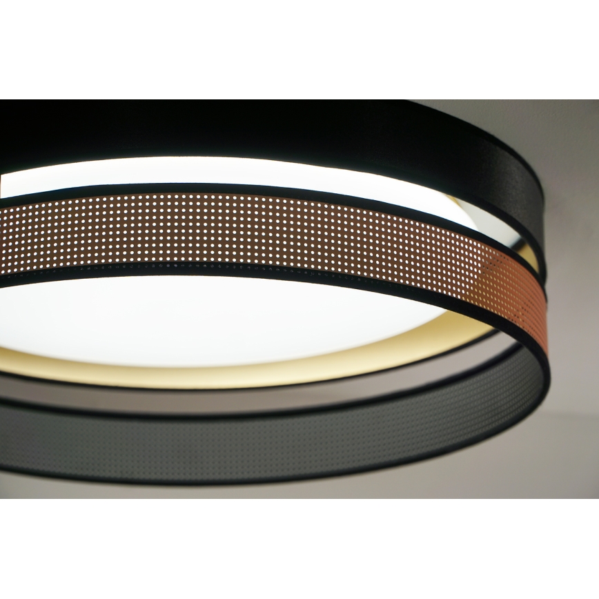 Duolla - Стельовий LED світильник ROLLER DUO SHINY LED/24W/230V діаметр 45 см чорний/мідний