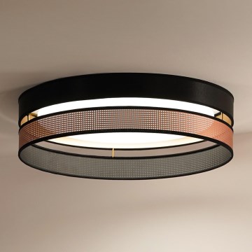 Duolla - Стельовий LED світильник ROLLER DUO SHINY LED/24W/230V діаметр 45 см чорний/мідний