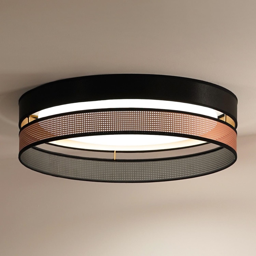 Duolla - Стельовий LED світильник ROLLER DUO SHINY LED/24W/230V діаметр 45 см чорний/мідний