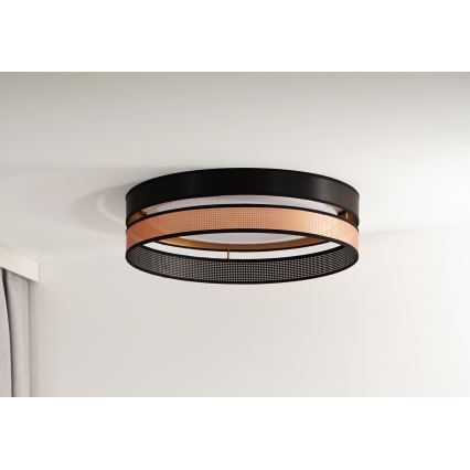 Duolla - Стельовий LED світильник ROLLER DUO SHINY LED/24W/230V діаметр 45 см чорний/мідний