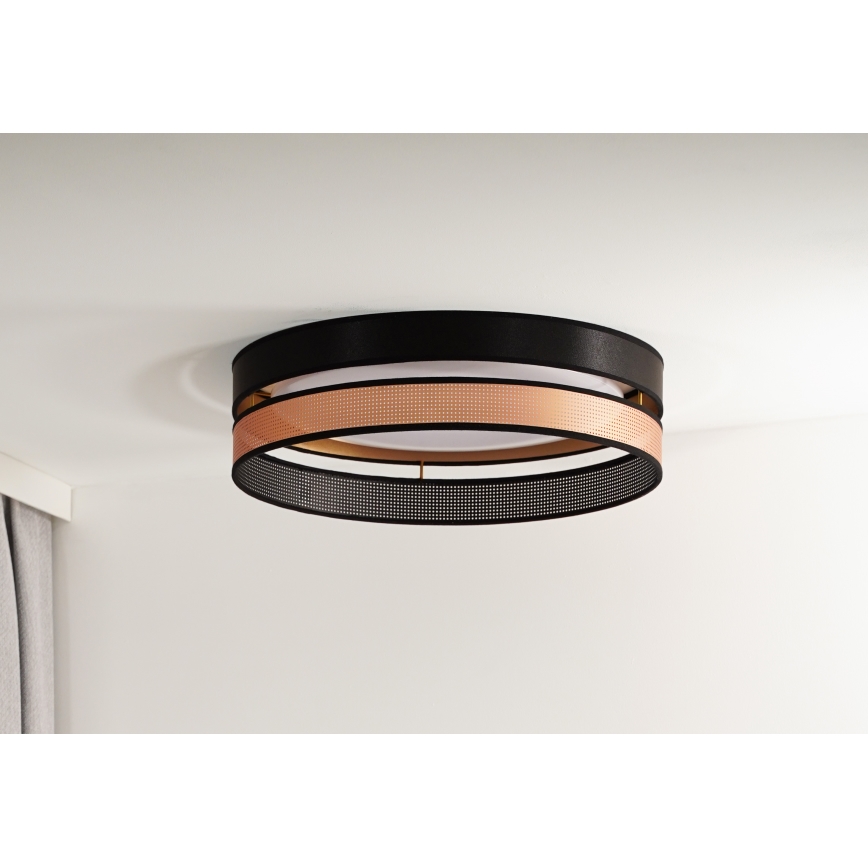 Duolla - Стельовий LED світильник ROLLER DUO SHINY LED/24W/230V діаметр 45 см чорний/мідний