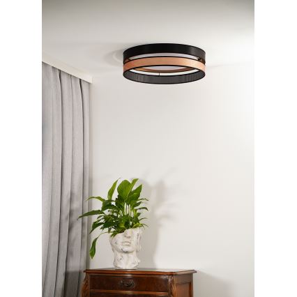Duolla - Стельовий LED світильник ROLLER DUO SHINY LED/24W/230V діаметр 45 см чорний/мідний