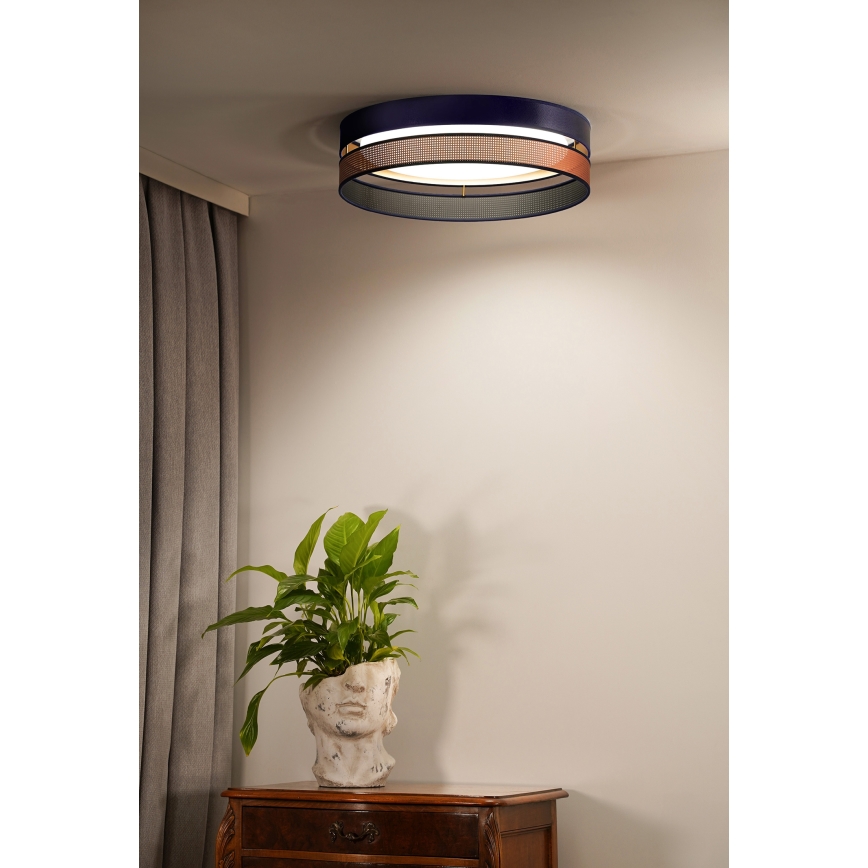 Duolla - Стельовий LED світильник ROLLER DUO SHINY LED/24W/230V діаметр 45 см синій/мідний