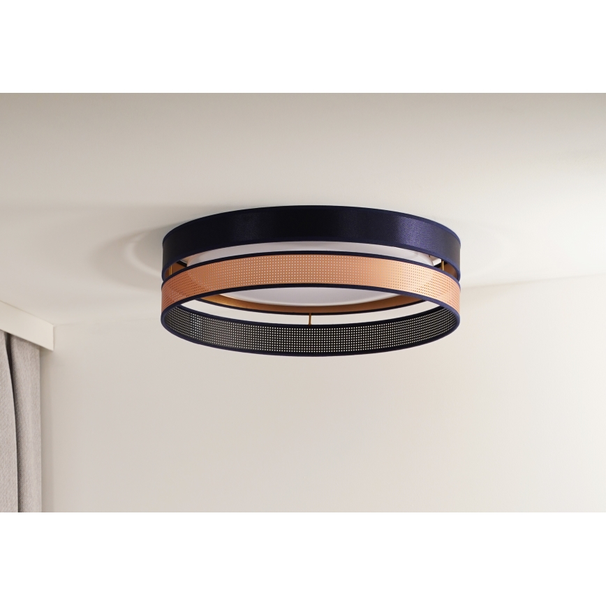 Duolla - Стельовий LED світильник ROLLER DUO SHINY LED/24W/230V діаметр 45 см синій/мідний
