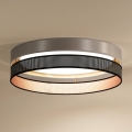 Duolla - Стельовий LED світильник ROLLER DUO SHINY LED/24W/230V діаметр 45 см срібний/чорний