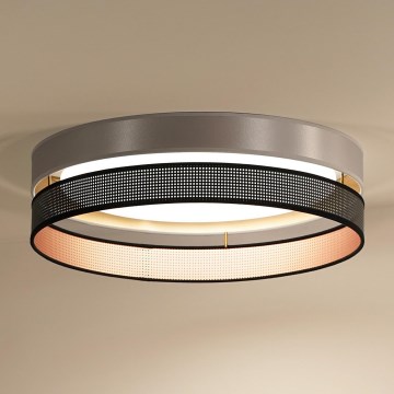 Duolla - Стельовий LED світильник ROLLER DUO SHINY LED/24W/230V діаметр 45 см срібний/чорний