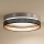 Duolla - Стельовий LED світильник ROLLER DUO SHINY LED/24W/230V діаметр 45 см срібний/чорний