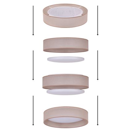 Duolla - Стельовий LED світильник ROLLER LED/24W/230V діаметр 45 см бежевий