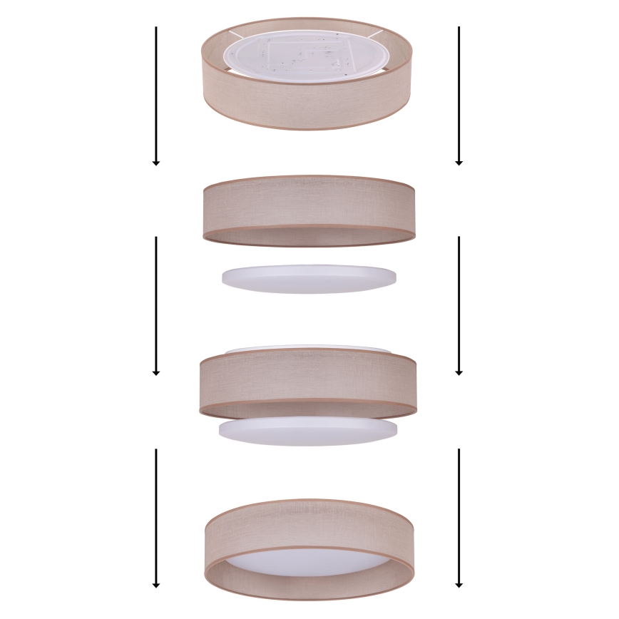 Duolla - Стельовий LED світильник ROLLER LED/24W/230V діаметр 45 см чорний