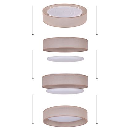 Duolla - Стельовий LED світильник ROLLER LED/24W/230V діаметр 45 см чорний