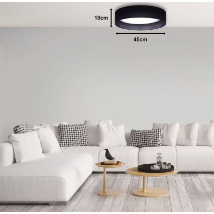 Duolla - Стельовий LED світильник ROLLER LED/24W/230V діаметр 45 см чорний