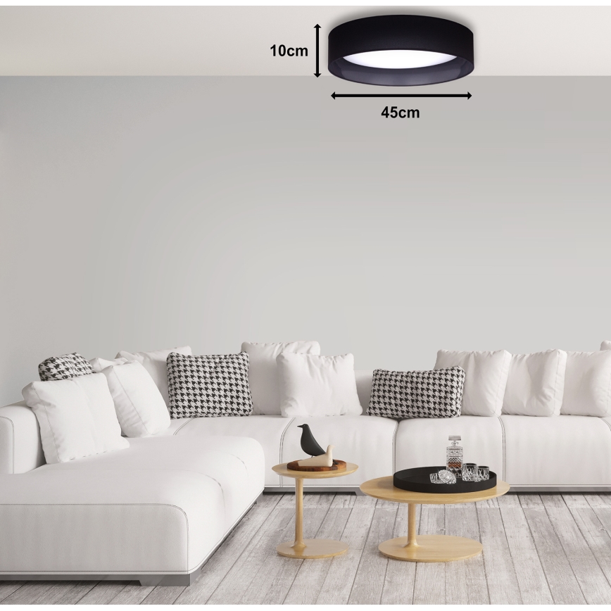 Duolla - Стельовий LED світильник ROLLER LED/24W/230V діаметр 45 см чорний