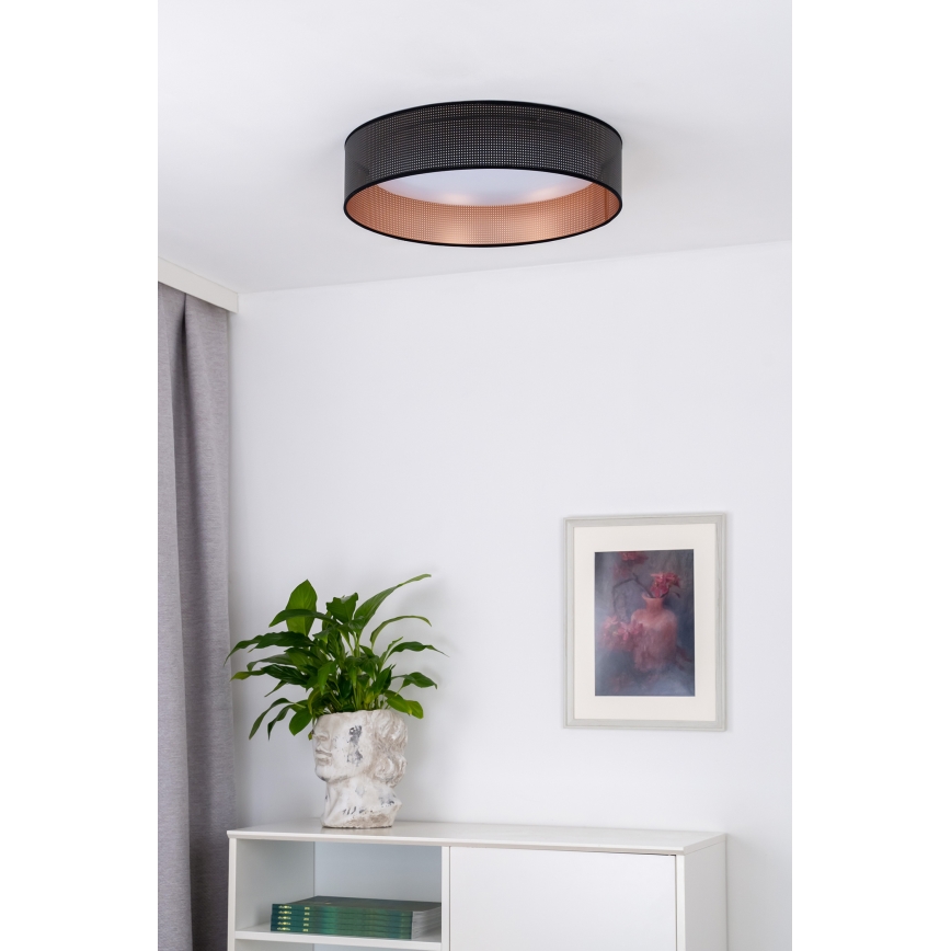 Duolla - Стельовий LED світильник ROLLER LED/24W/230V діаметр 45 см чорний/мідний