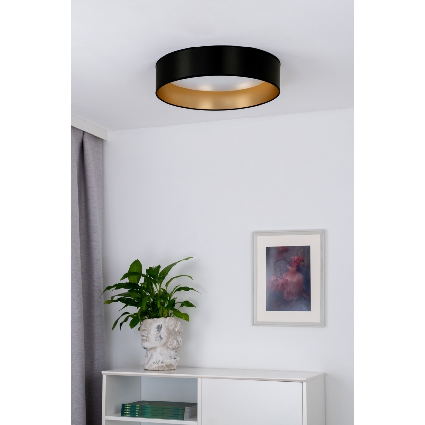 Duolla - Стельовий LED світильник ROLLER LED/24W/230V діаметр 45 см чорний/золотий