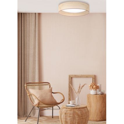 Duolla - Стельовий LED світильник ROLLER LED/24W/230V діаметр 45 см ротанґ