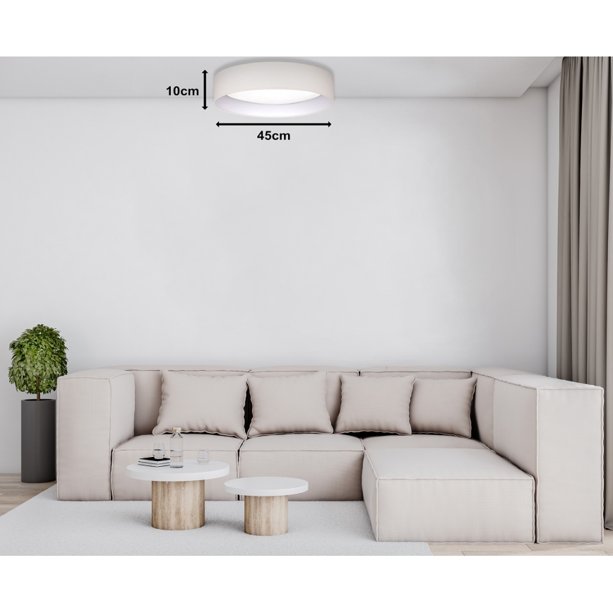 Duolla - Стельовий LED світильник ROLLER LED/24W/230V діаметр 45 см кремовий