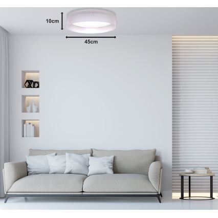 Duolla - Стельовий LED світильник ROLLER LED/24W/230V світлий діаметр 45 см сірий