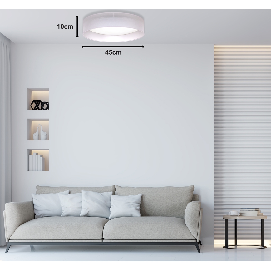 Duolla - Стельовий LED світильник ROLLER LED/24W/230V світлий діаметр 45 см сірий