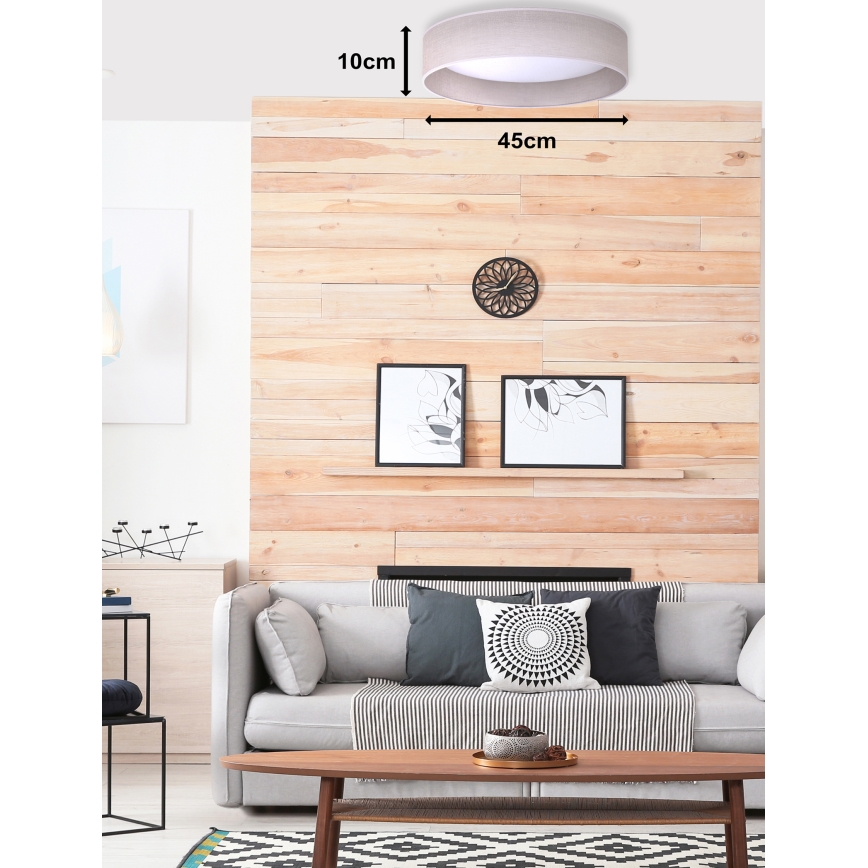 Duolla - Стельовий LED світильник ROLLER LED/24W/230V світлий діаметр 45 см сірий