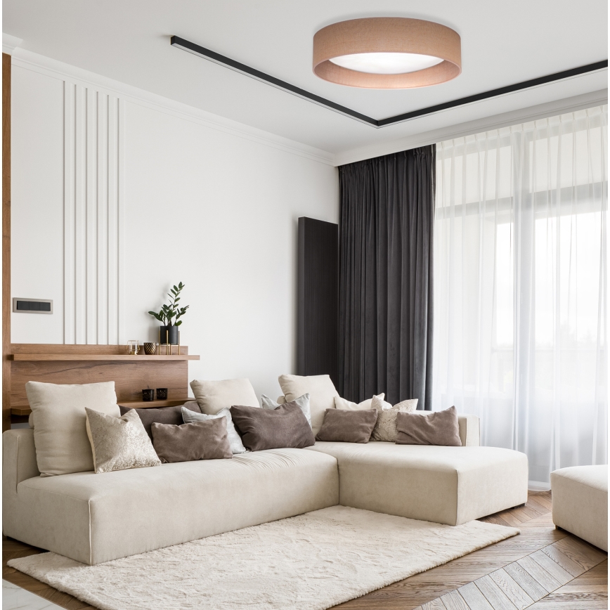 Duolla - Стельовий LED світильник ROLLER LED/24W/230V світлий діаметр 45 см коричневий