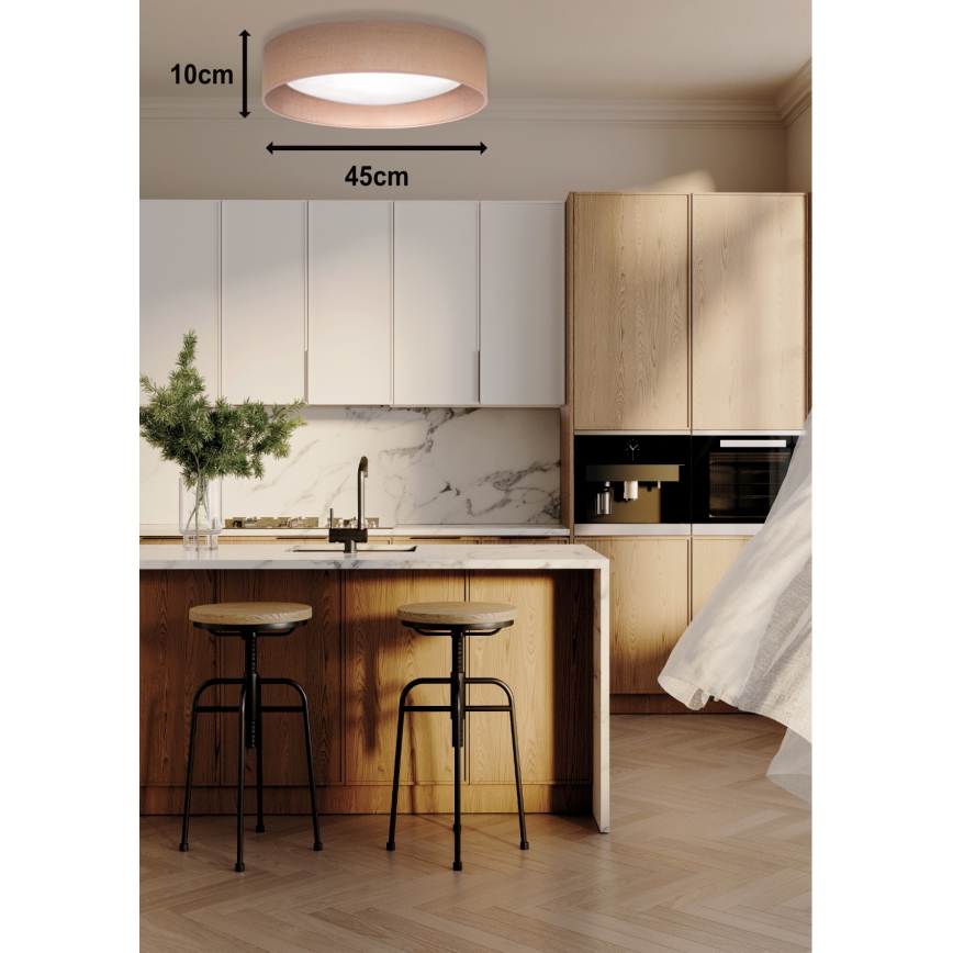 Duolla - Стельовий LED світильник ROLLER LED/24W/230V світлий діаметр 45 см коричневий