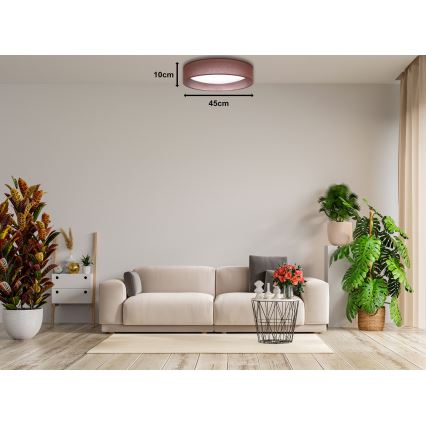 Duolla - Стельовий LED світильник ROLLER LED/24W/230V темний діаметр 45 см коричневий