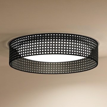 Duolla - Стельовий LED світильник ROLLER RATTAN LED/24W/230V діаметр 45 см чорний