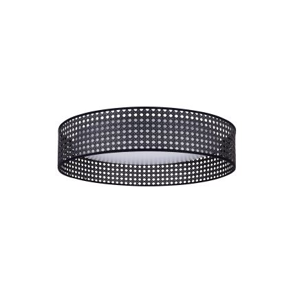 Duolla - Стельовий LED світильник ROLLER RATTAN LED/24W/230V діаметр 45 см чорний