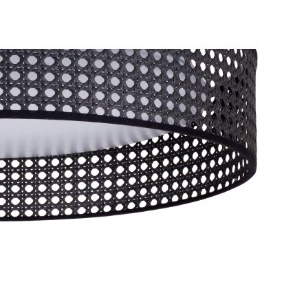 Duolla - Стельовий LED світильник ROLLER RATTAN LED/24W/230V діаметр 45 см чорний