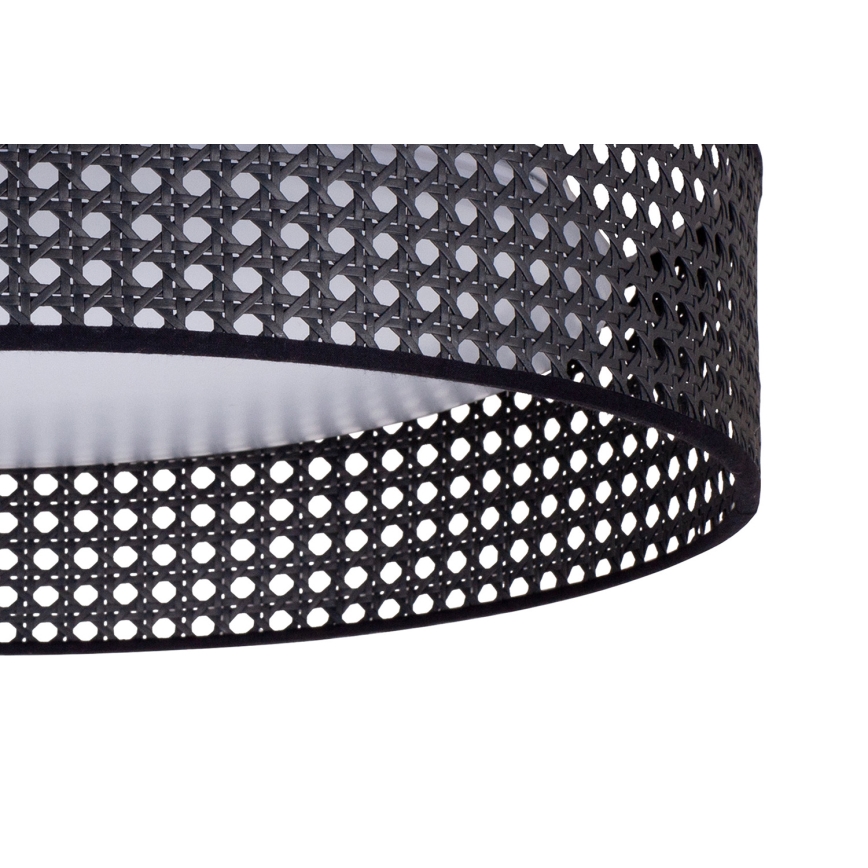 Duolla - Стельовий LED світильник ROLLER RATTAN LED/24W/230V діаметр 45 см чорний