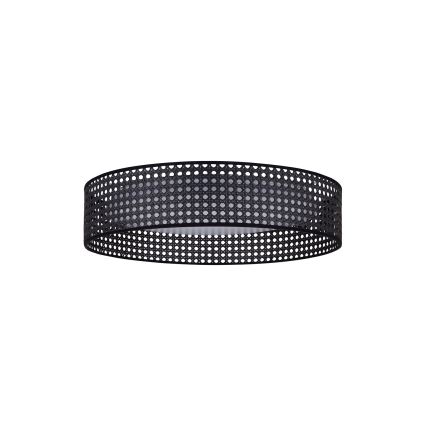 Duolla - Стельовий LED світильник ROLLER RATTAN LED/24W/230V діаметр 45 см чорний