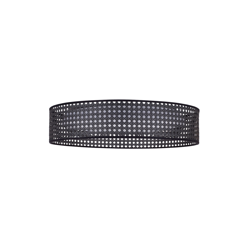 Duolla - Стельовий LED світильник ROLLER RATTAN LED/24W/230V діаметр 45 см чорний