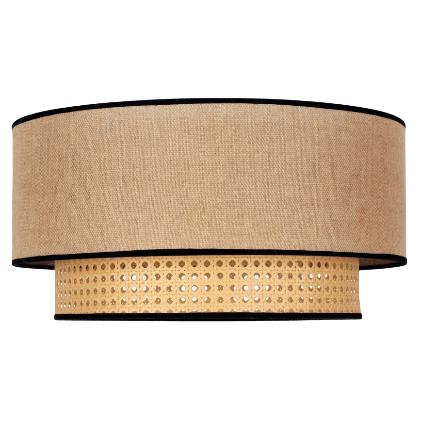 Duolla - Стельовий світильник BOHO 1xE27/15W/230V діаметр 45 см бежевий/ротанґ