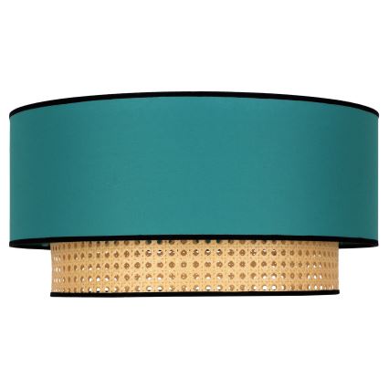 Duolla - Стельовий світильник BOHO 1xE27/15W/230V діаметр 45 см бірюзовий/ротанґ