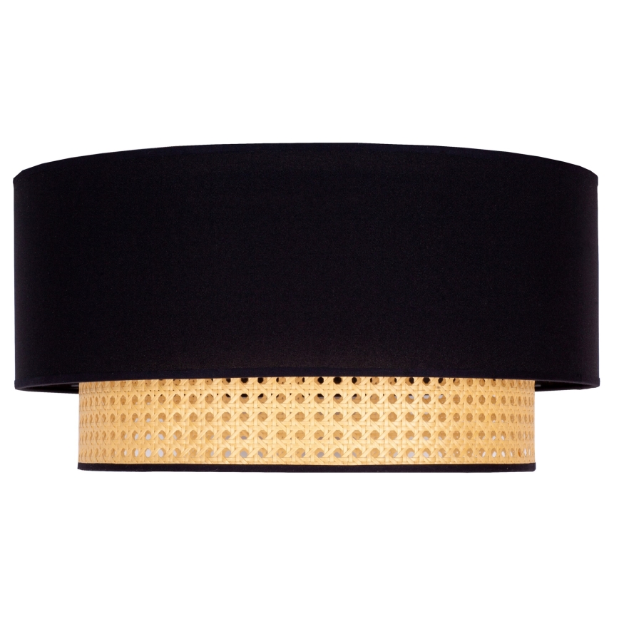 Duolla - Стельовий світильник BOHO 1xE27/15W/230V діаметр 45 см чорний/ротанґ